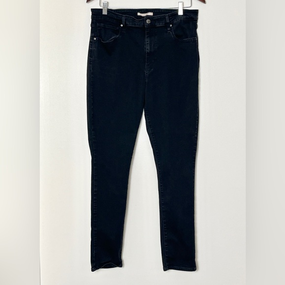 Levi’s 721 Jeans Women’s 33 Black High Rise Skinny Fit Grunge Midwest Emo Basics - Picture 2 of 7